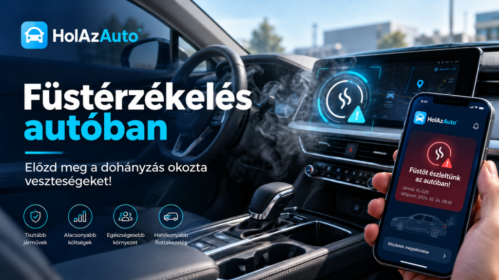 HolAzAutó autós füstérzékelő telematikai szenzor dohányzás megelőzésére bérautókban és flottákban